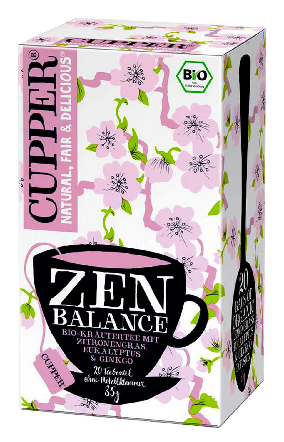 Cupper Krutertee Zitronengras, Eukalyptus & Ginkgo Bio