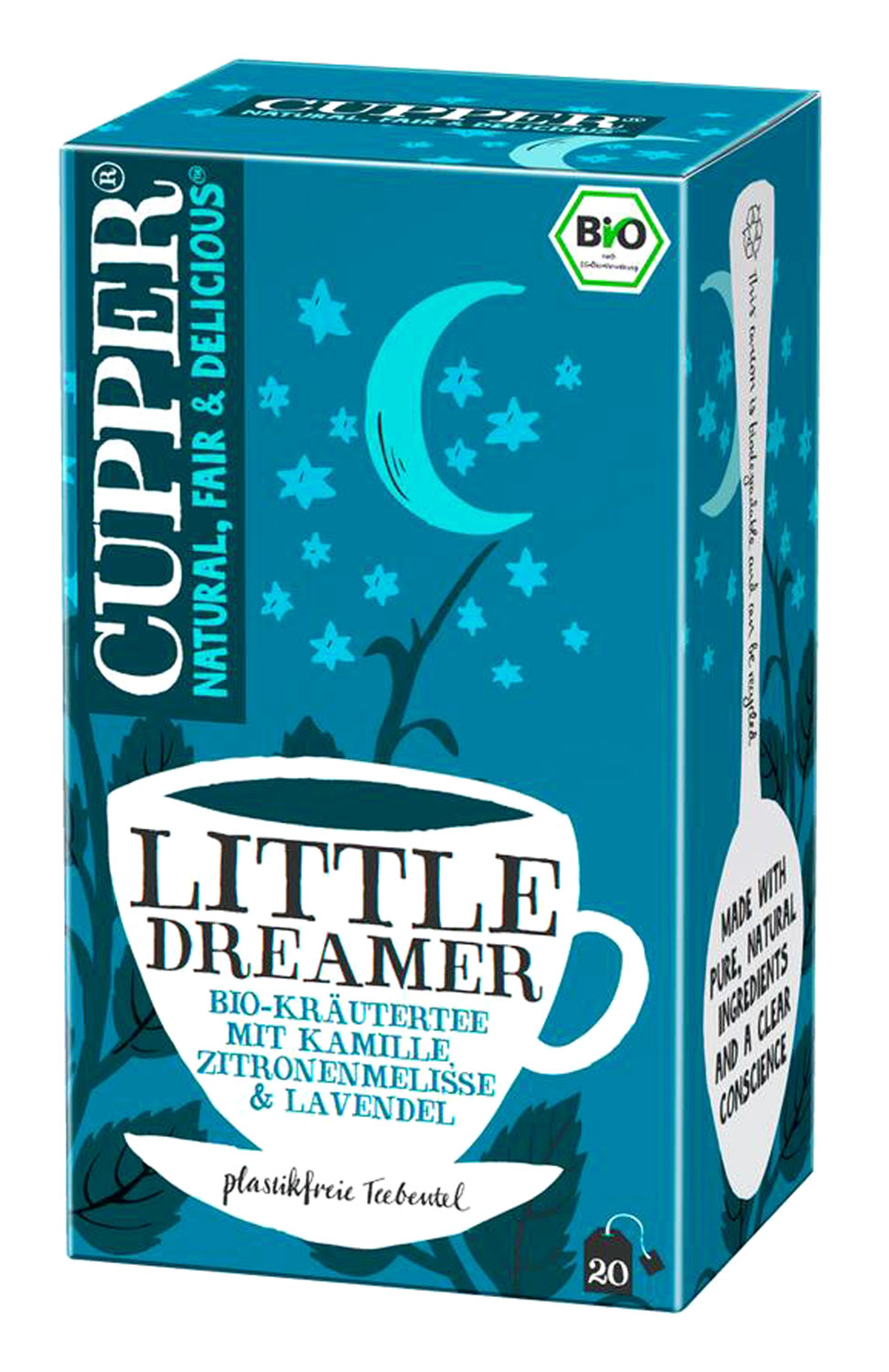 Cupper Krutertee Kamille, Zitronenmelisse & Lavendel Bio