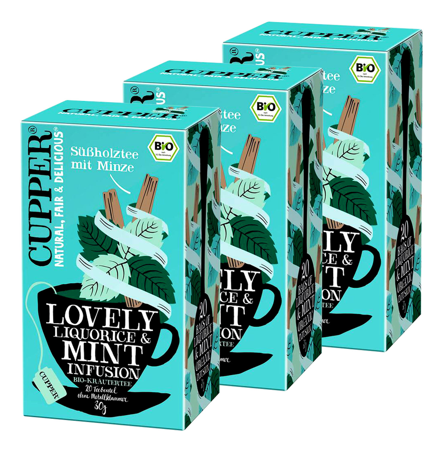 Cupper Krutertee Sholz & grne Minze Bio