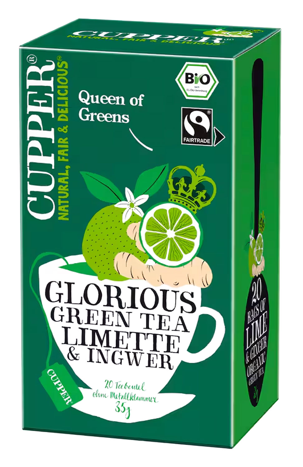 Cupper Grner Tee Limette & Ingwer Bio