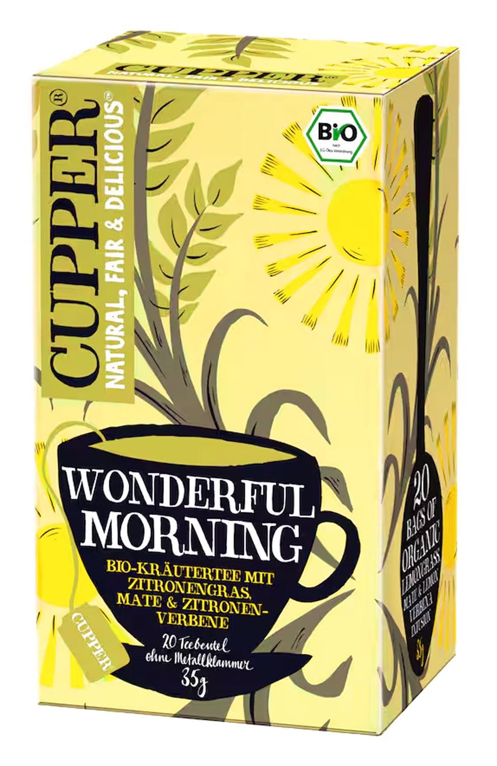 Cupper Krutertee Zitronengras Mate & Zitronenverbene Bio