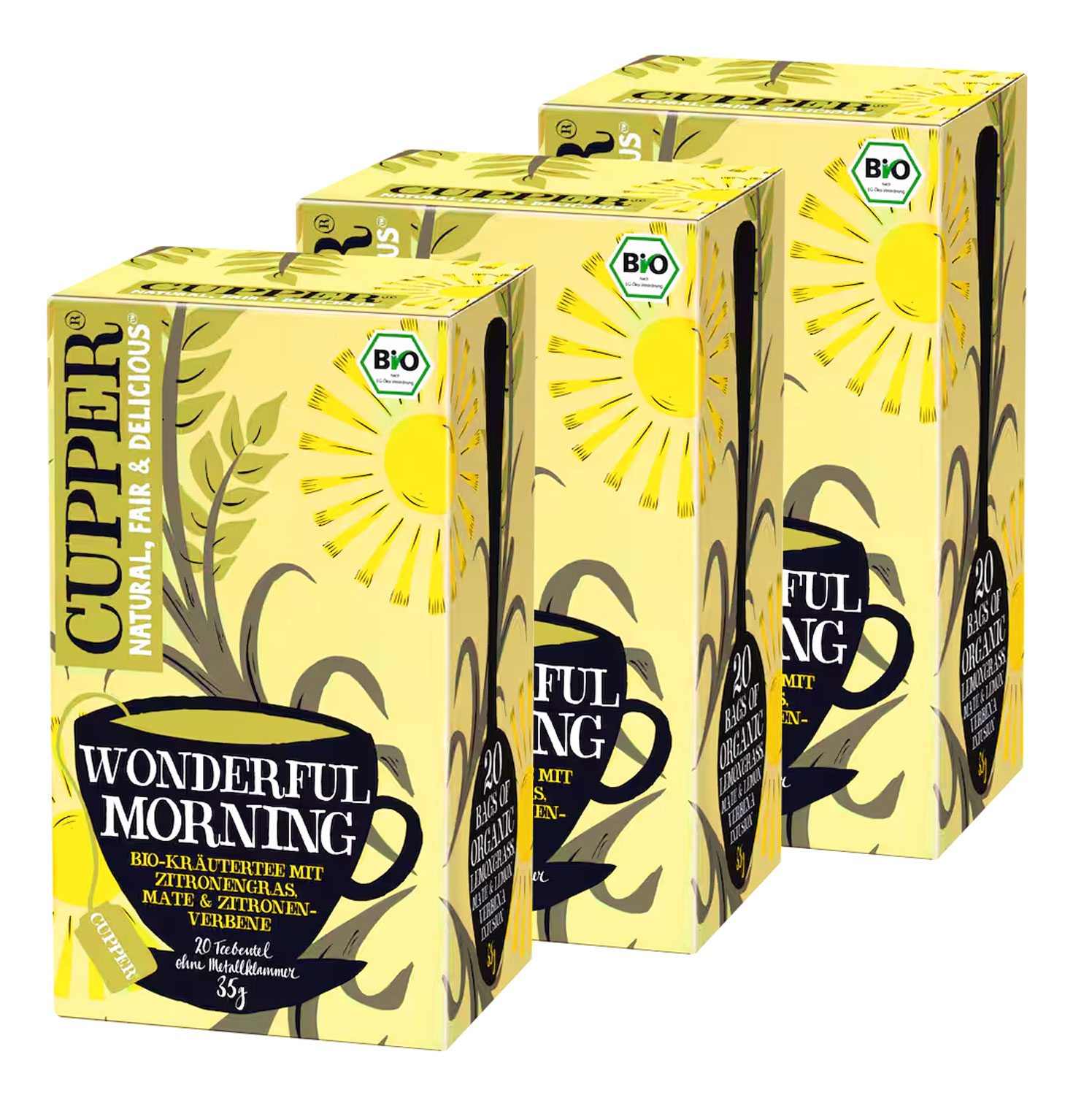 Cupper Krutertee Zitronengras Mate & Zitronenverbene Bio