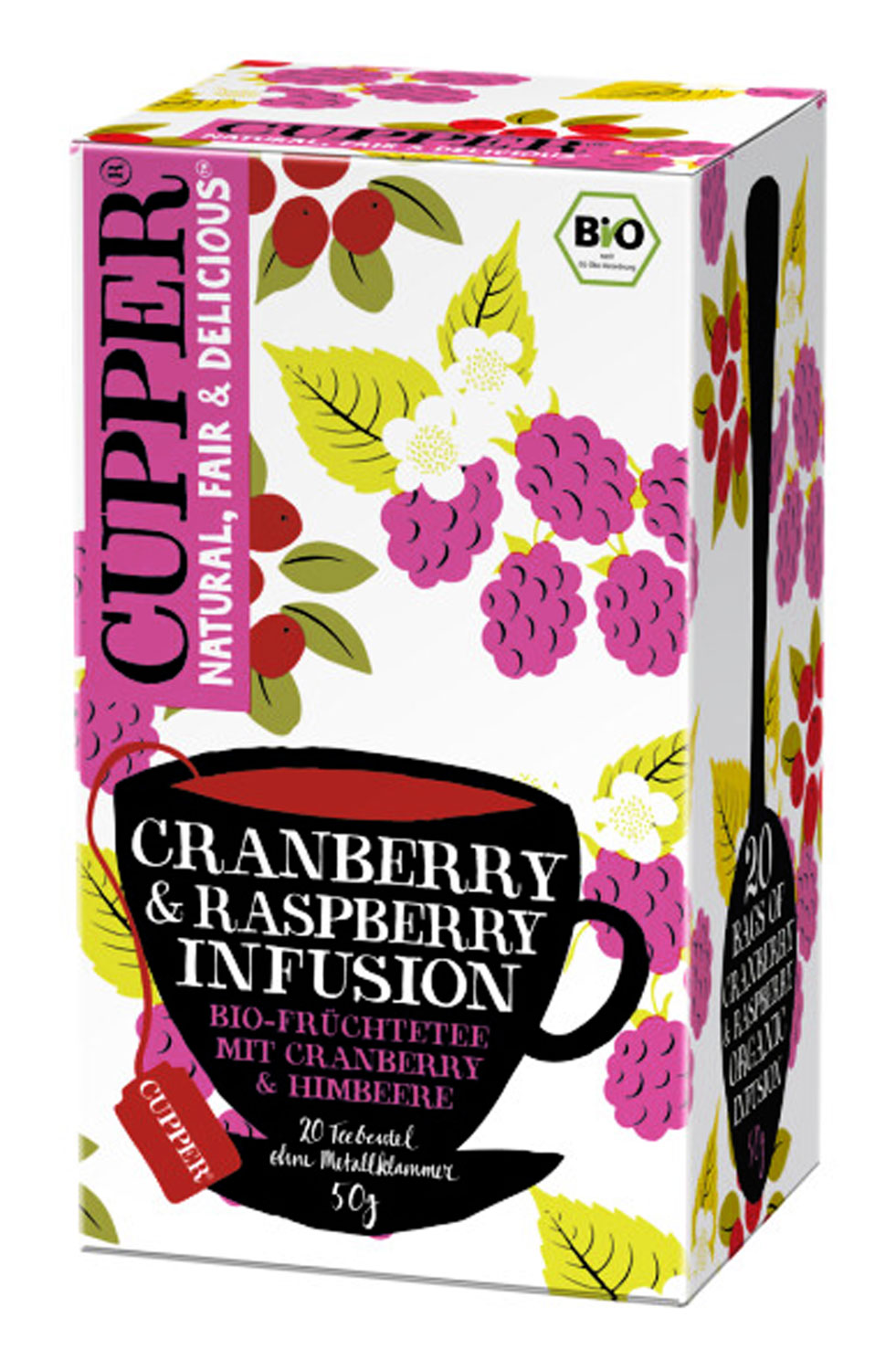 Cupper Frchtetee Cranberry & Himbeere Bio