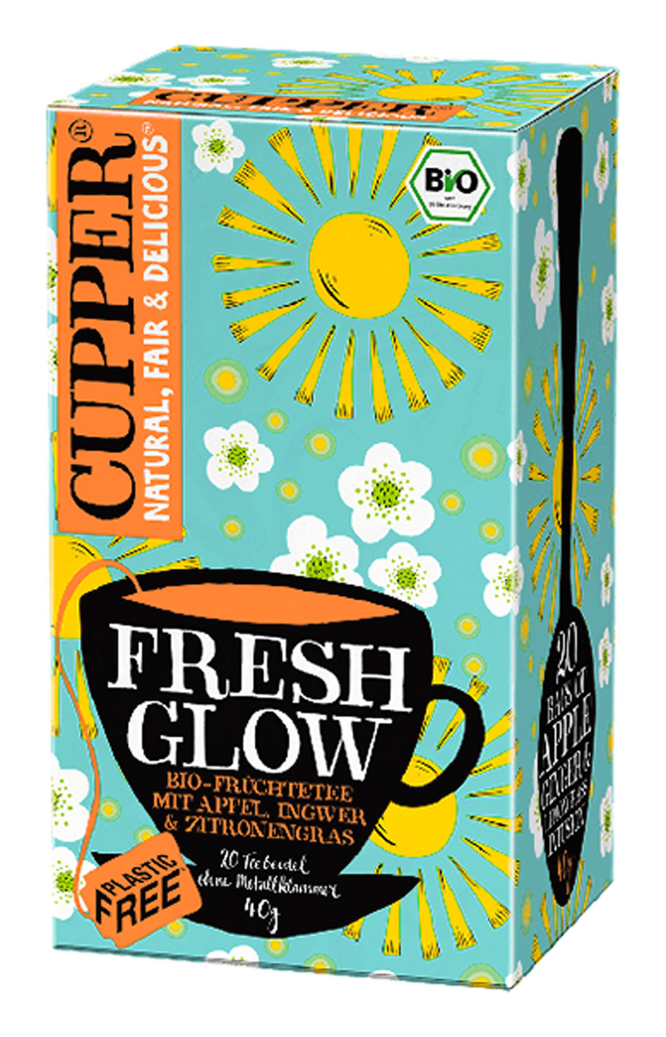 Cupper Krutertee Apfel, Ingwer & Zitronengras Bio