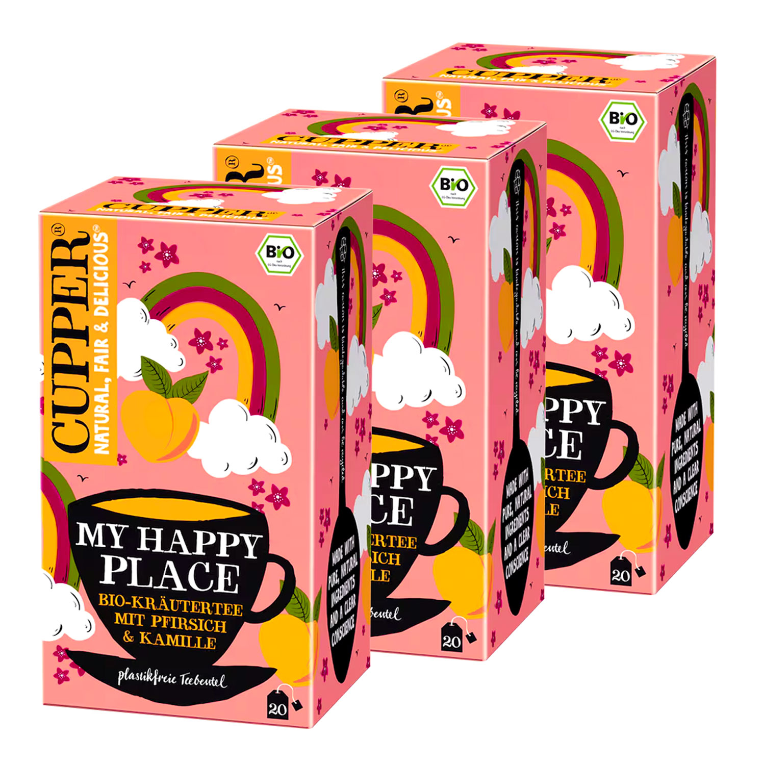 Cupper Krutertee Pfirsich & Kamille Bio