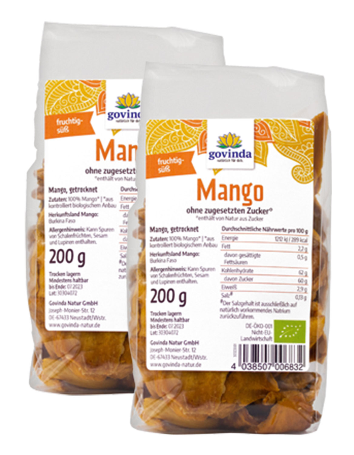 2er-Pack Bio-Mango getrocknet
