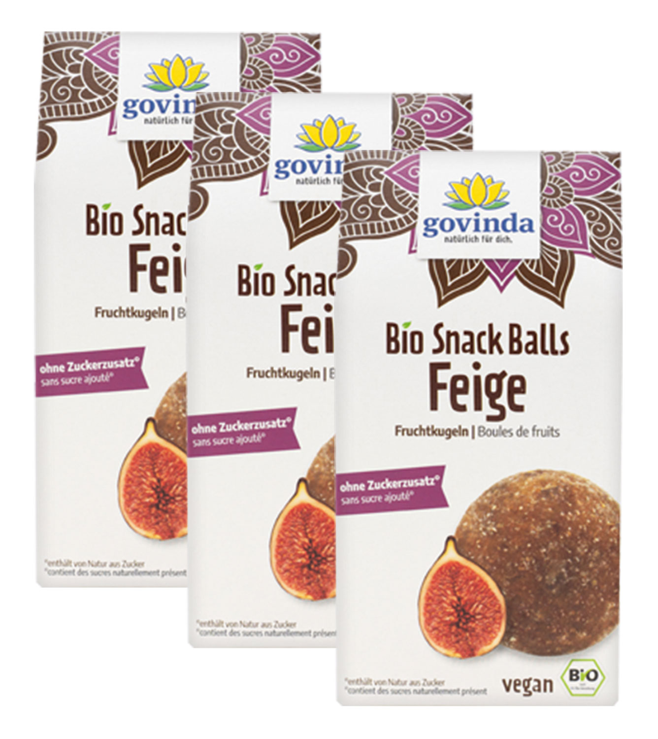 3er-Pack Bio-Snack-Balls Feige