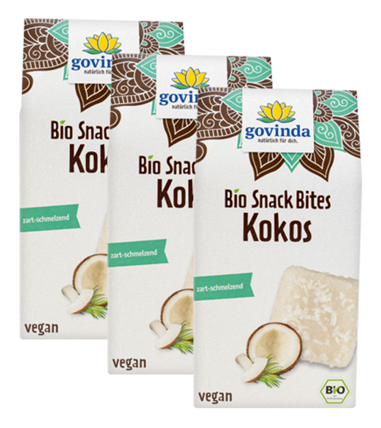 3er-Pack Bio-Snack-Bites Kokos