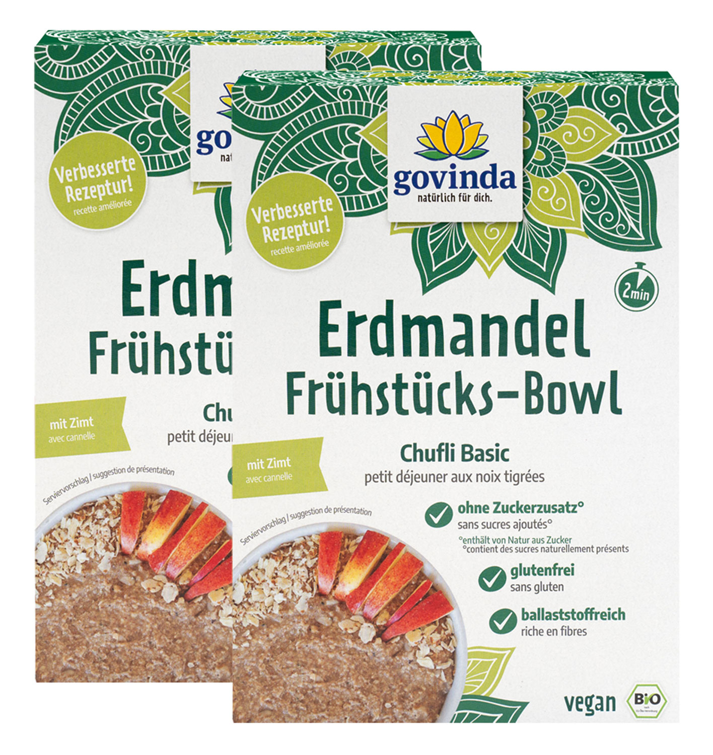 2er-Pack Erdmandel-Frhstcks-Bowl Basic Bio