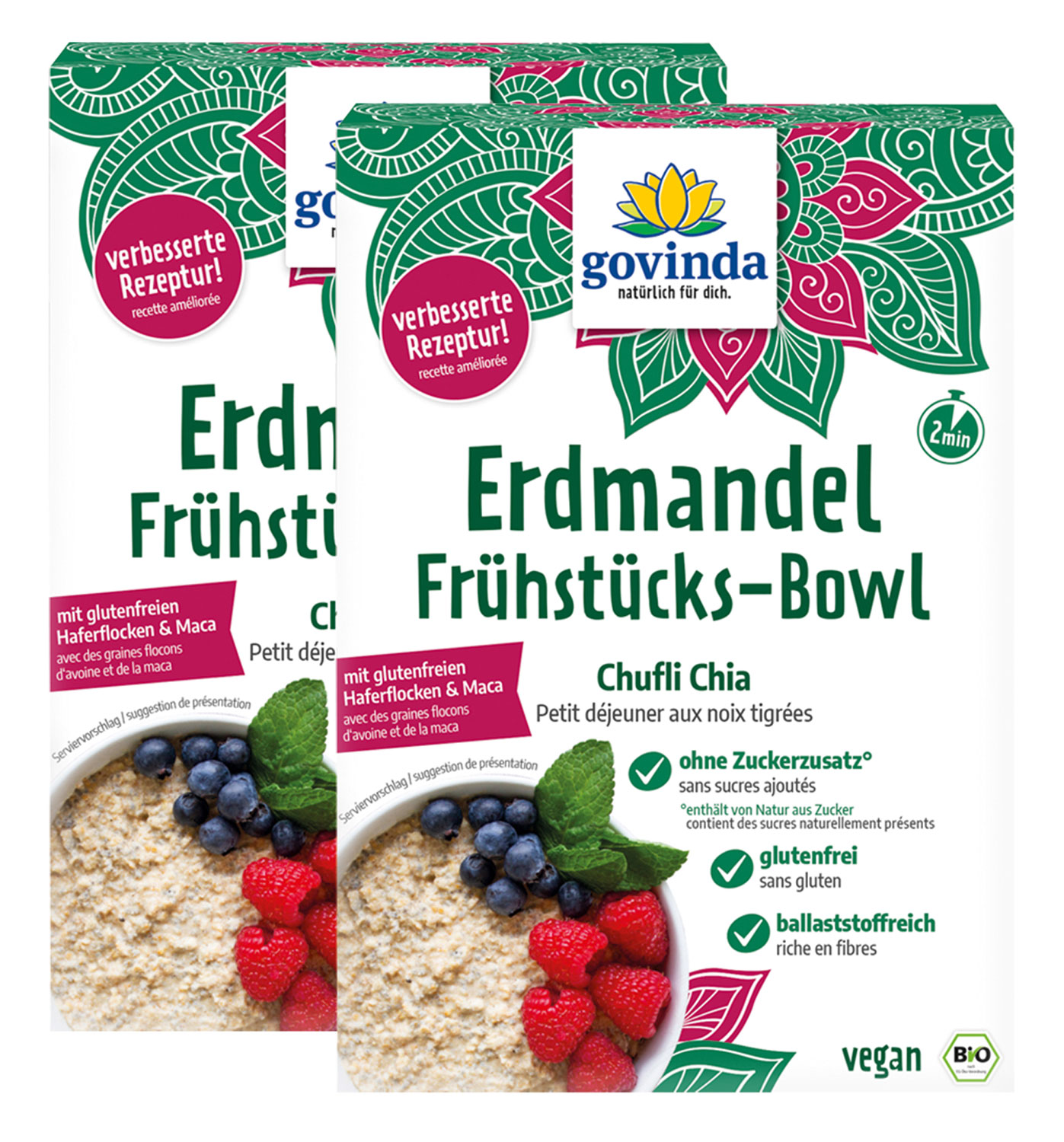 2er-Pack Erdmandel-Frhstcks-Bowl Chia Bio