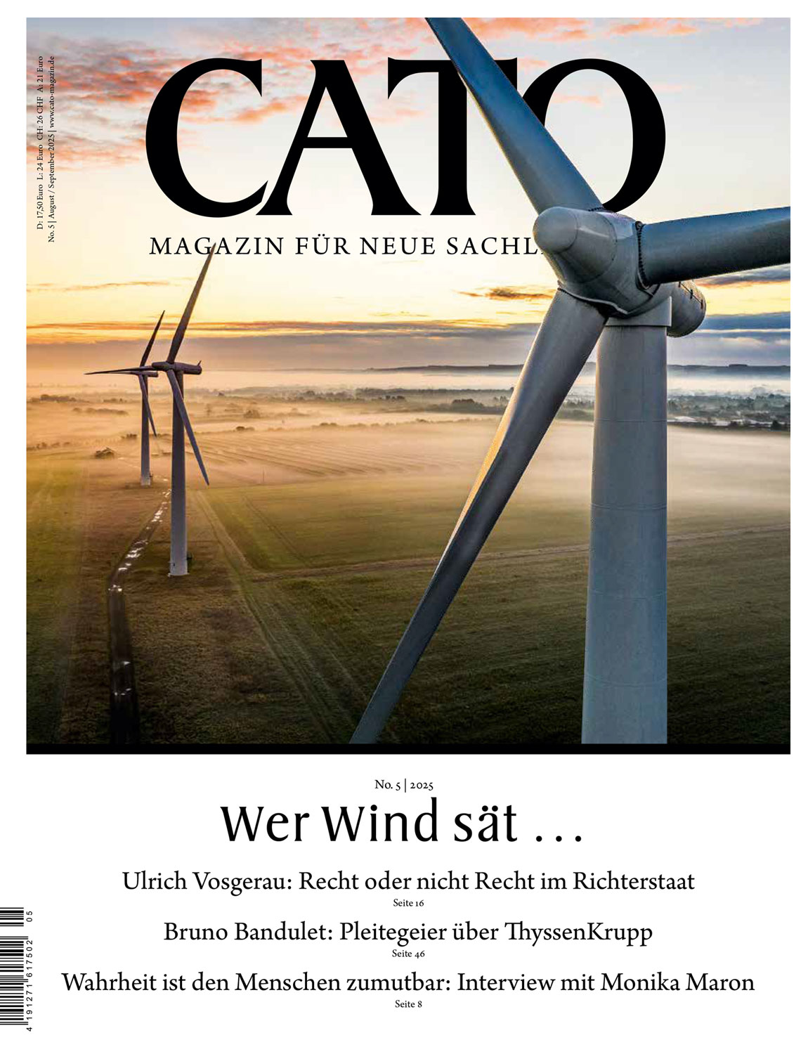 CATO - Magazin fr neue Sachlichkeit Nr. 5/2025