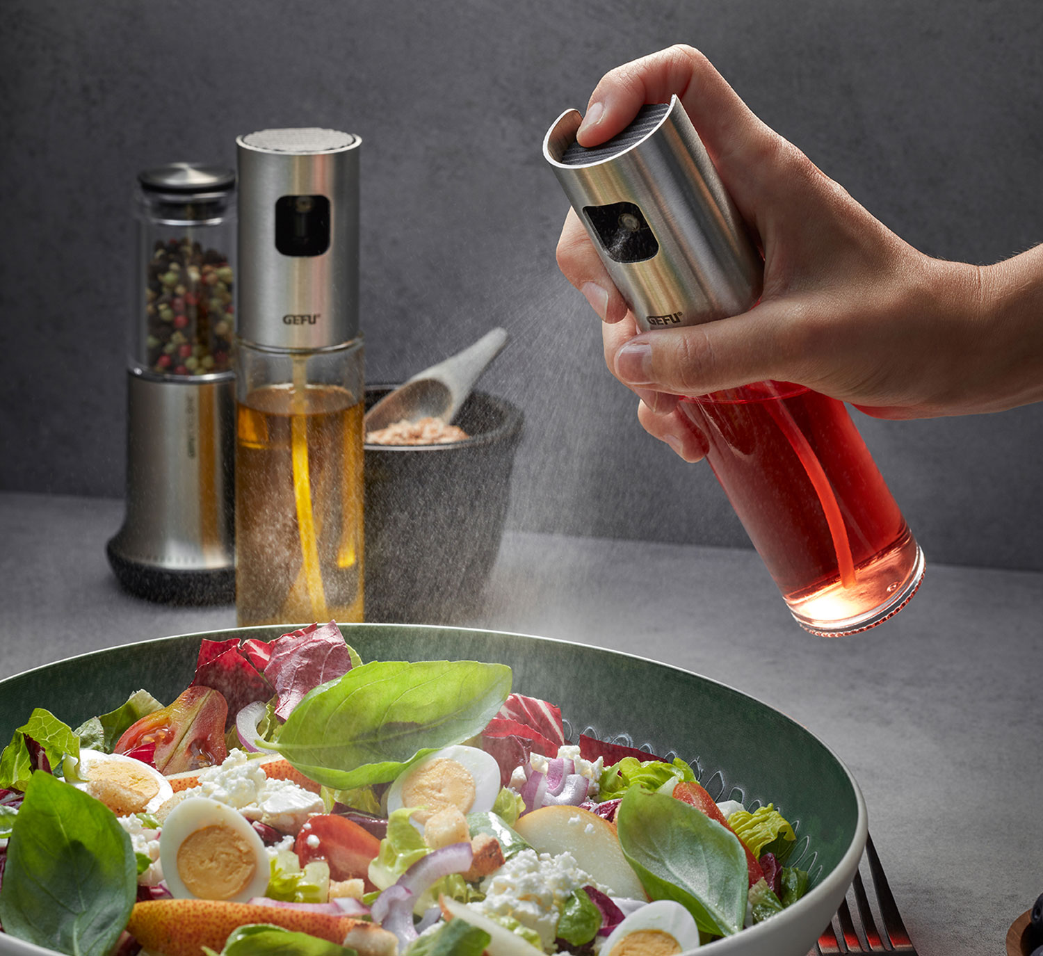  2er-Set GEFU   Essig- und l-Sprher NEVA 