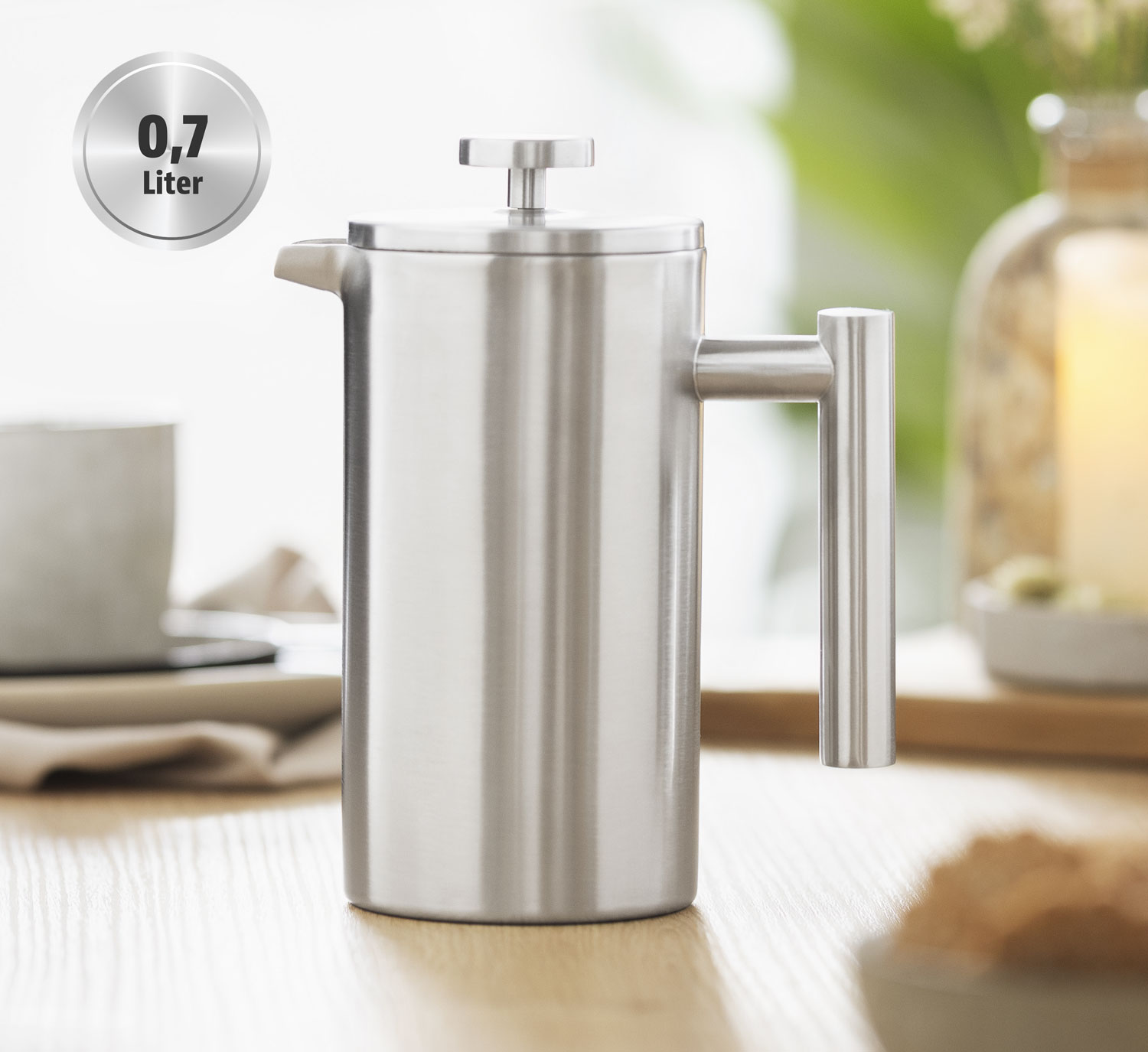 Edelstahl-Kaffeebereiter - French Press