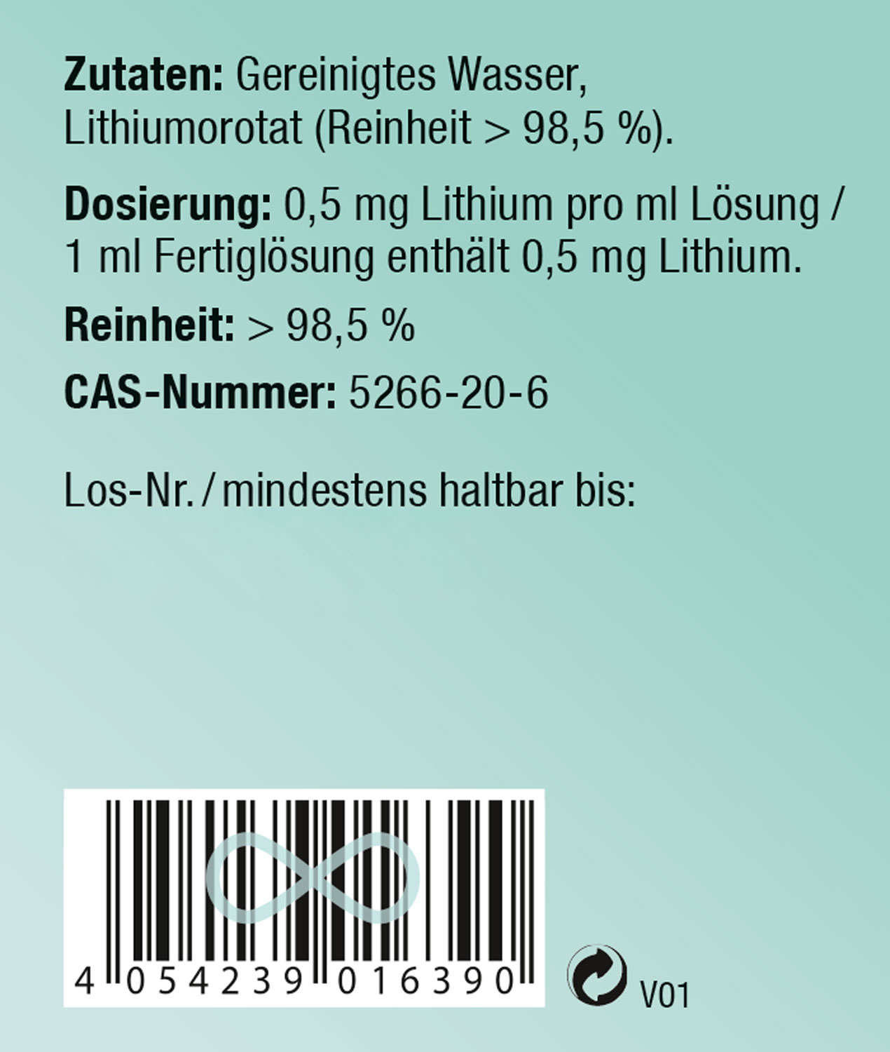 Lithium-Orotat - Konzentration 500 ppm / 5 mg Lithium je 10 ml / hochdosiert03