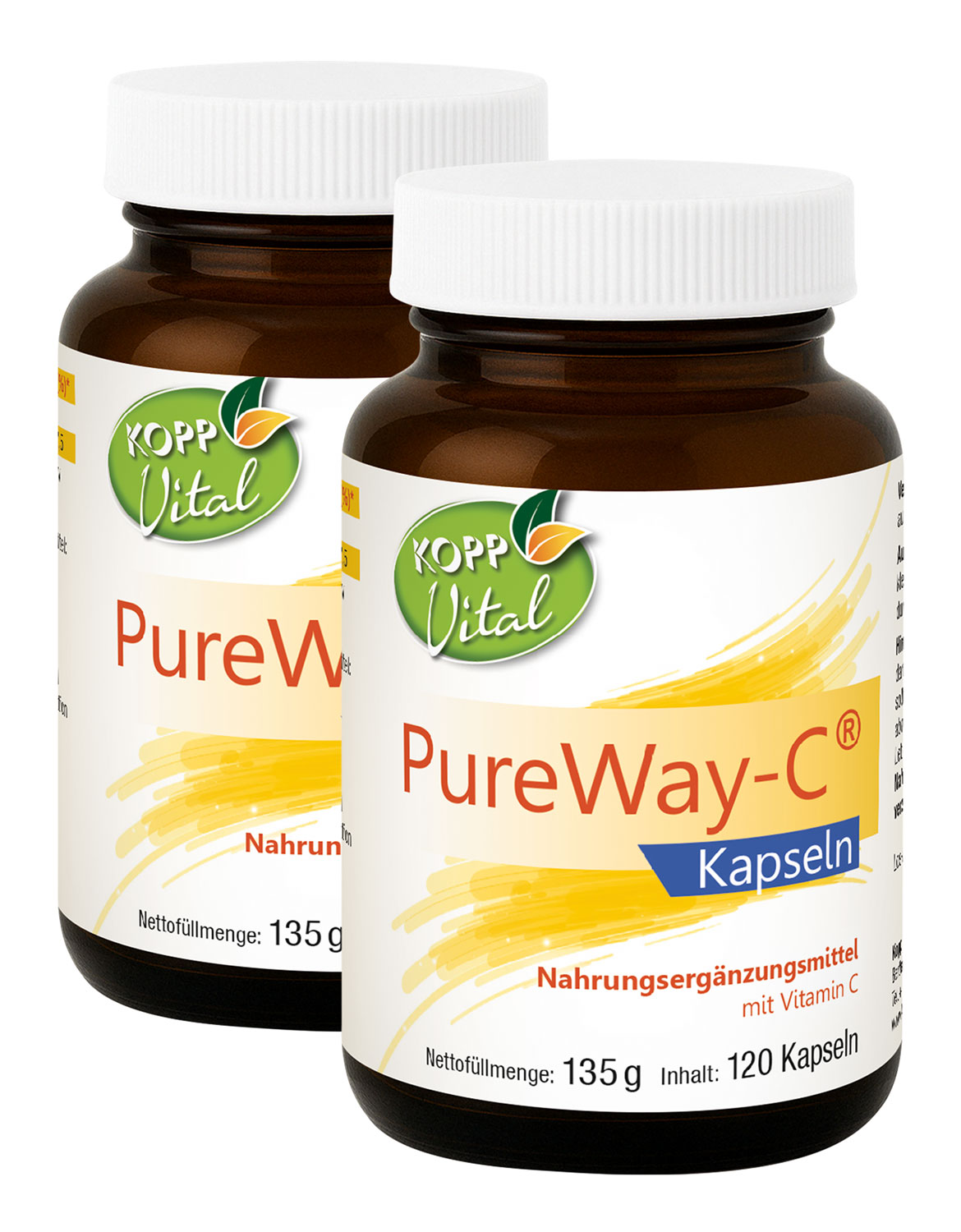 Kopp Vital   PureWay-C   / 950 mg Vitamin C / 120 Kapseln / Hochdosiert / Schnelle Resorption / Vegan