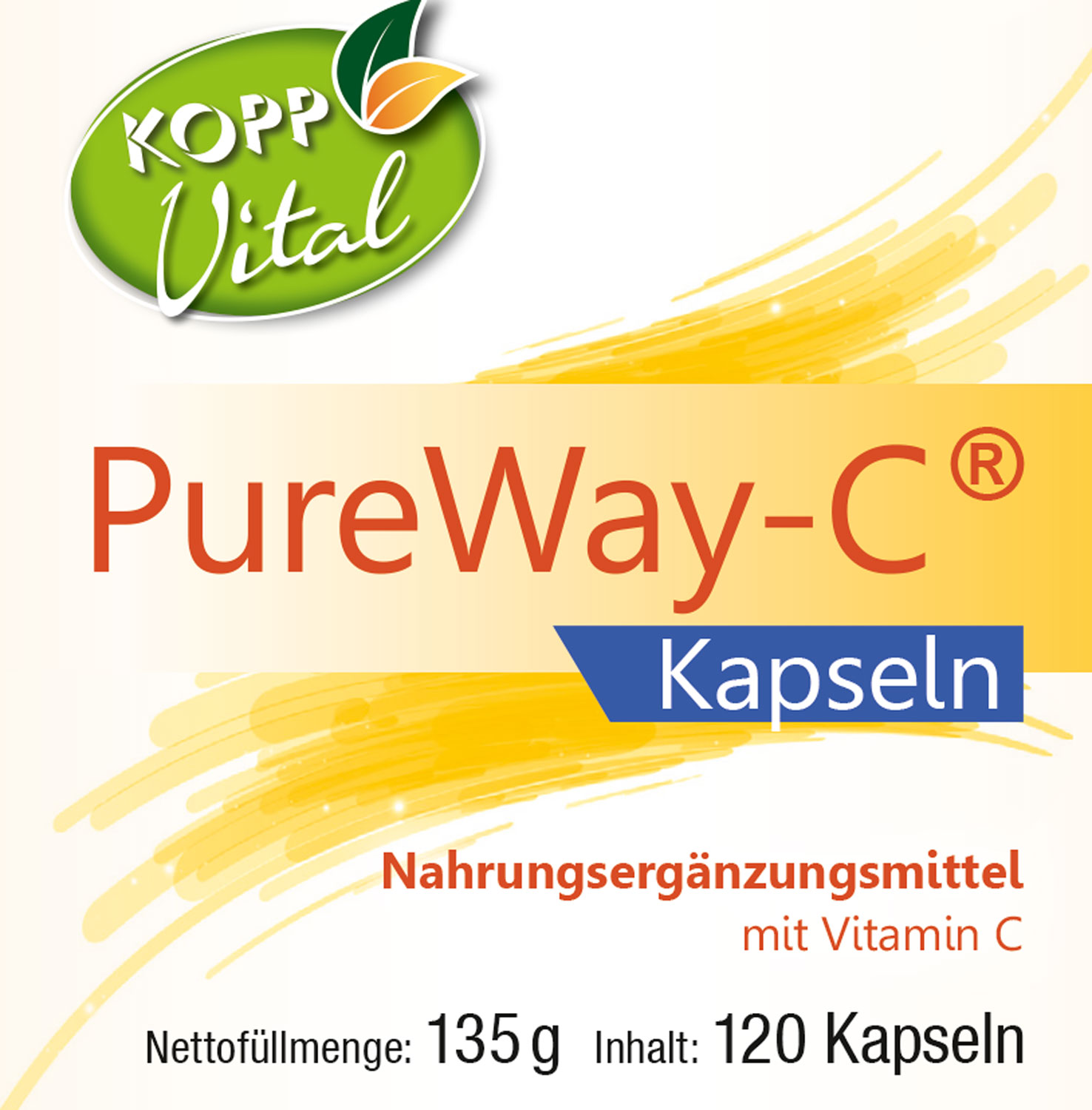 Kopp Vital   PureWay-C   / 950 mg Vitamin C / 120 Kapseln / Hochdosiert / Schnelle Resorption / Vegan01