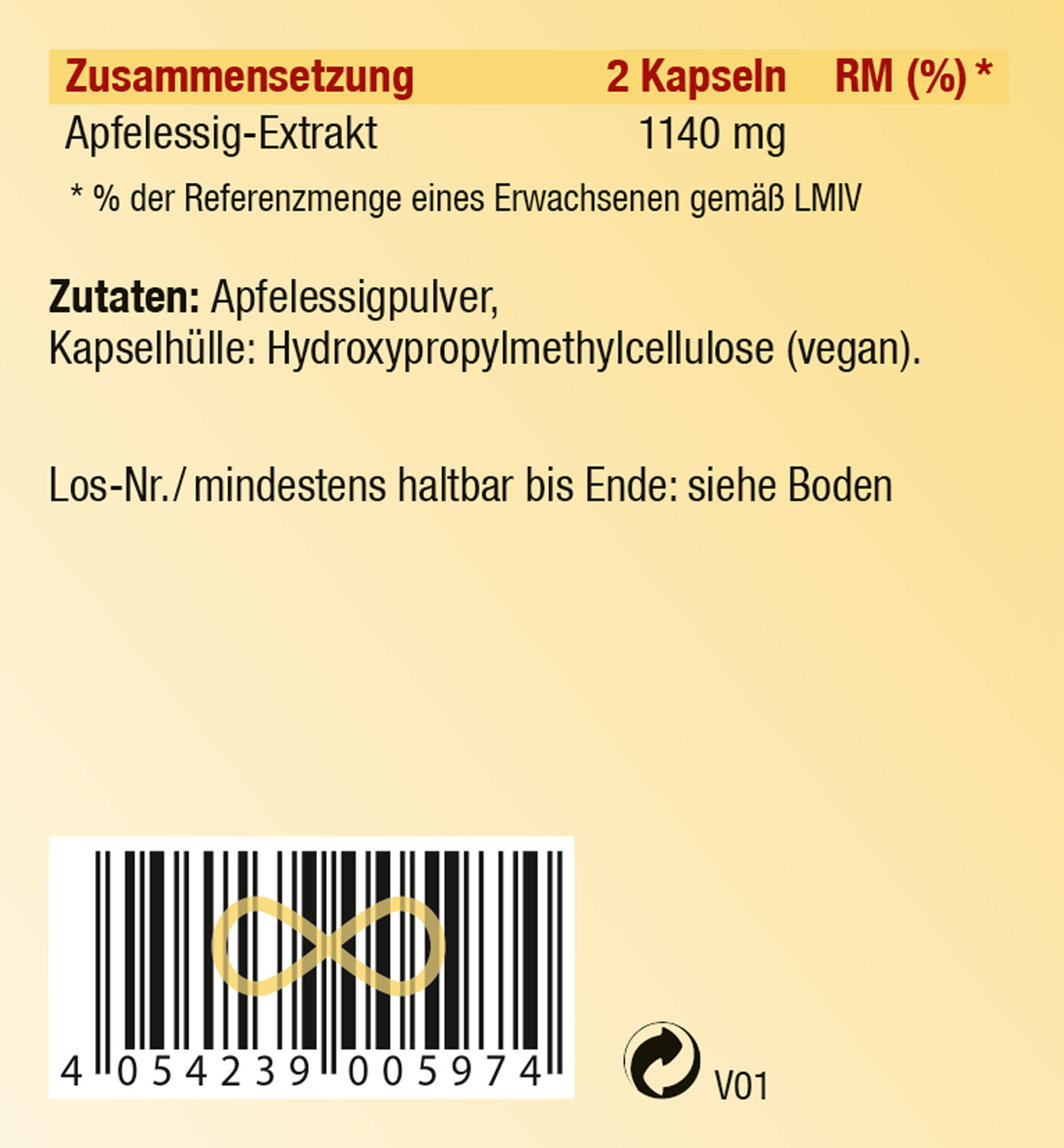 Kopp Vital   Apfelessig / 570 mg / 120 Kapseln02