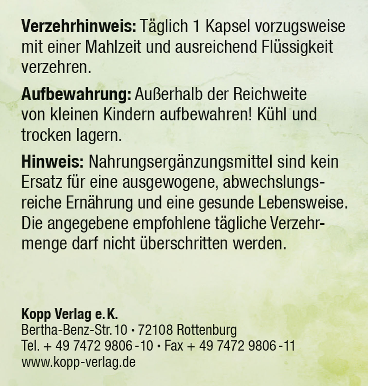 Kopp Vital   Gotu Kola / 500 mg / 90 Kapseln03