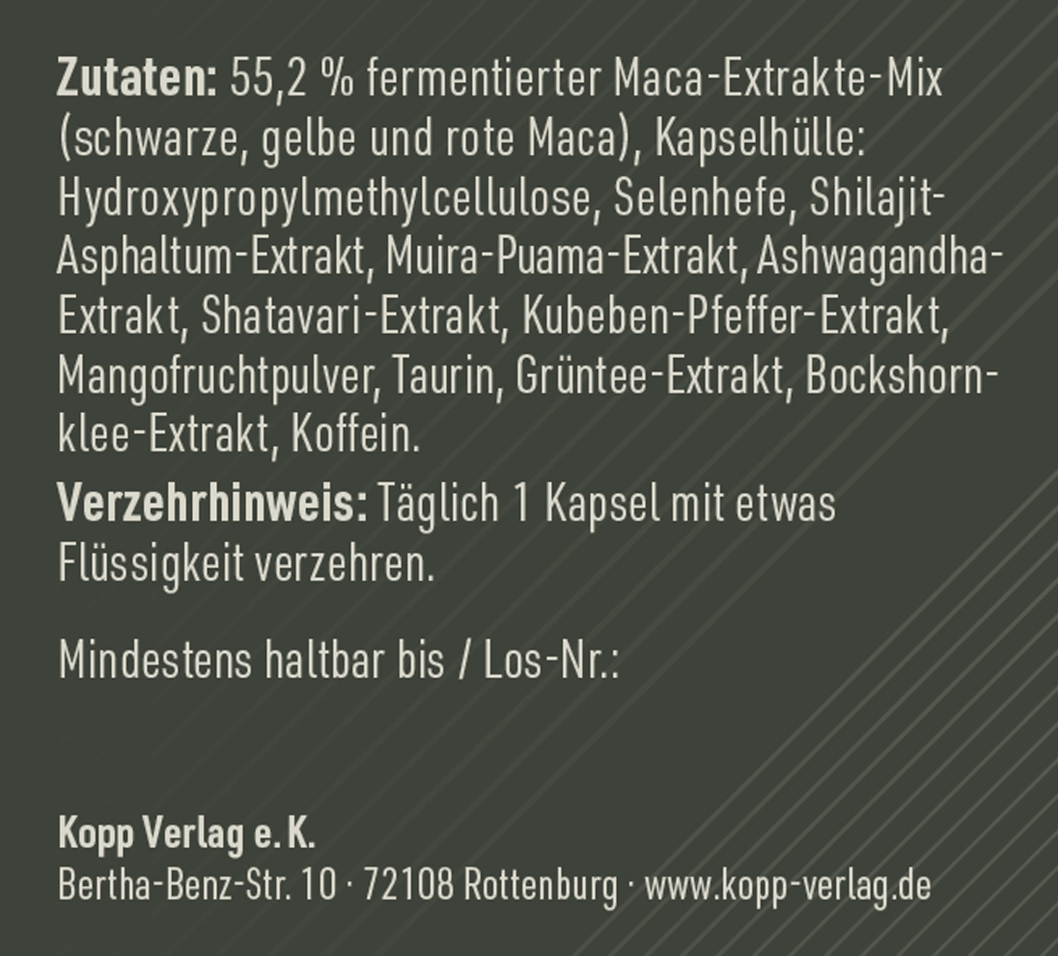 Kopp Vital   Maca fr Mnner fermentiert / 475 mg / 30 Kapseln02