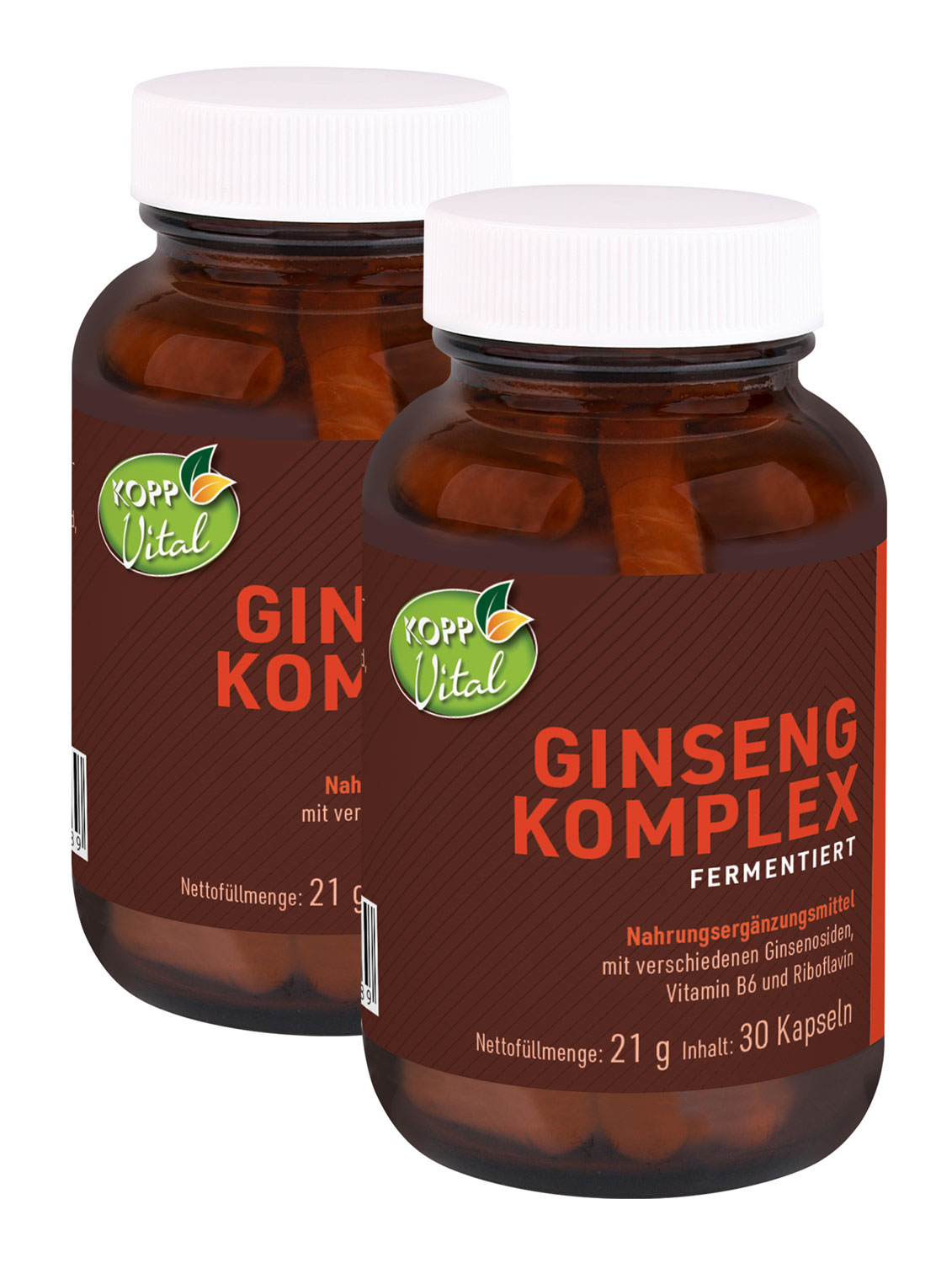 Kopp Vital   Ginsengkomplex fermentiert / 30 Kapseln / 4 Ginsengsorten als Extrakte nicht nur Pulver