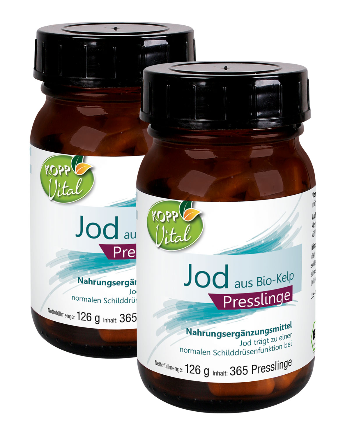 Kopp Vital   Jod aus Bio-Kelp / 150 g / 365 Presslinge