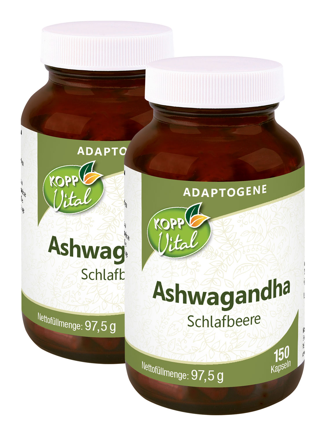 Kopp Vital   Adaptogen Ashwagandha (Schlafbeere) / 500 mg / 150 Kapseln