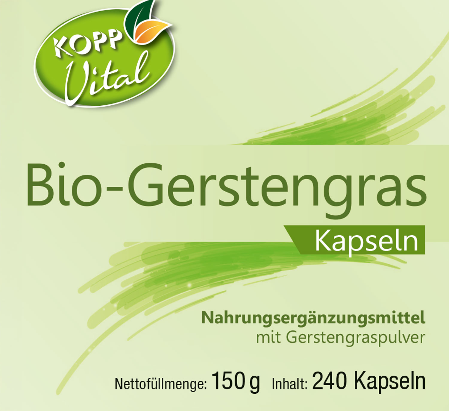 Kopp Vital � Bio-Gerstengras / 500 mg / 240 Kapseln01