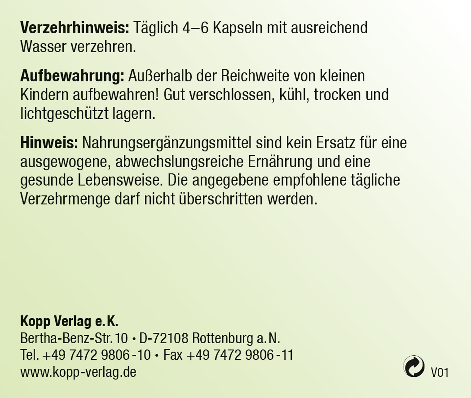 Kopp Vital � Bio-Gerstengras / 500 mg / 240 Kapseln03