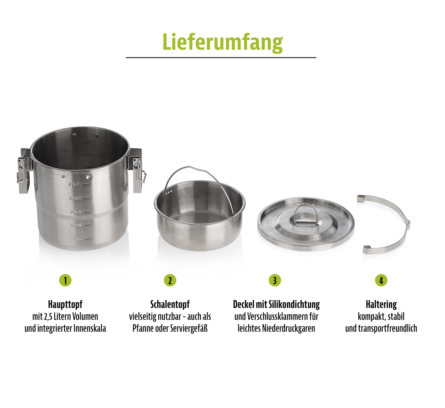 5-in-1 Outdoor-Kochtopf aus Edelstahl02