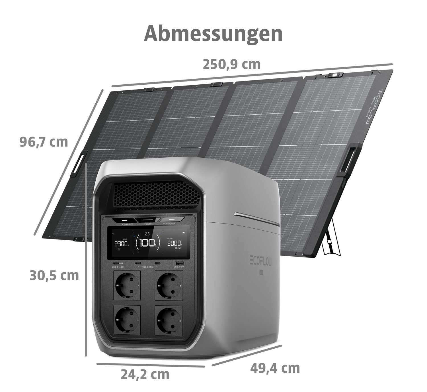 EcoFlow DELTA 3 Max Plus Powerstation 2048 Wh mit Solarpanel 400 W08