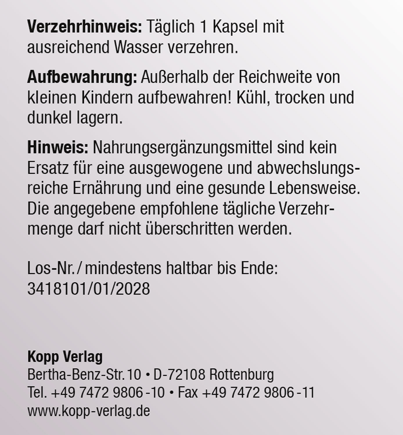 Kopp Vital� Eisen Dual Plus / 20 mg / 180 Kapseln03