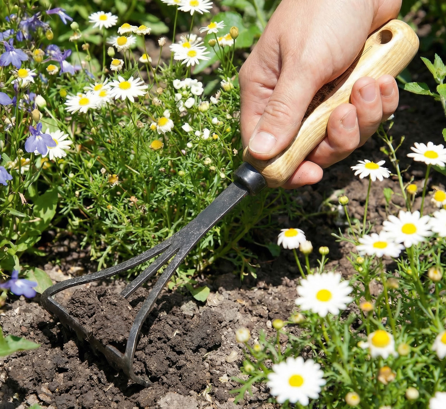 Krumpholz Bio-Handrechen mit Eschengriff
