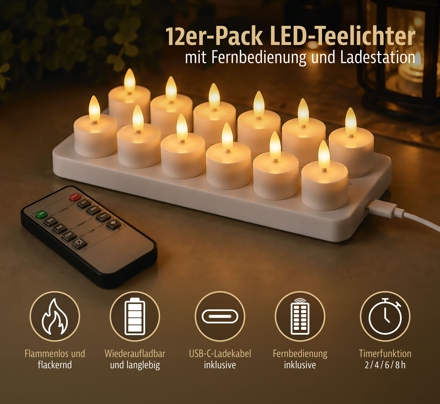 12er-Pack LED-Teelichter mit Fernbedienung01