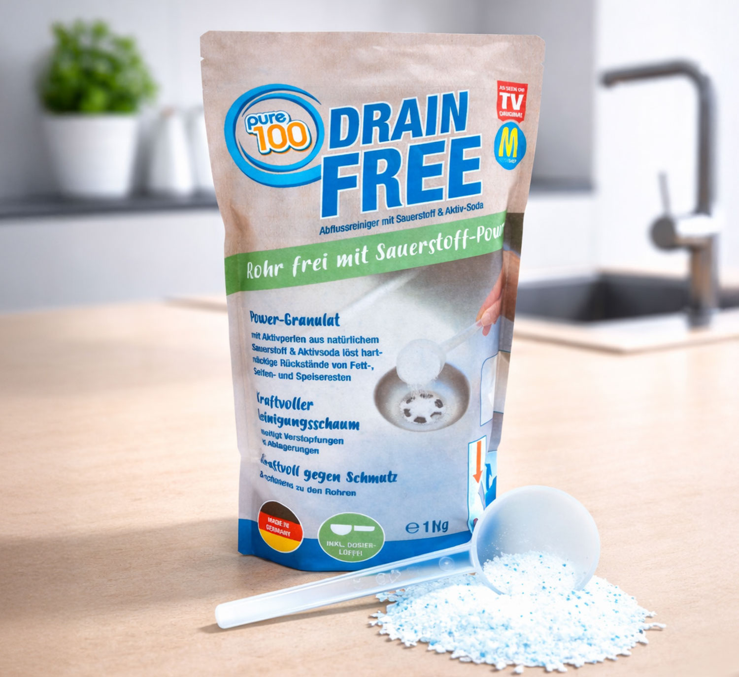 Pure100 Drainfree - Abflussreiniger