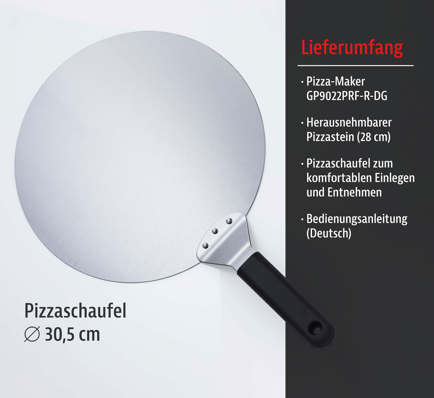 Kopp Edelstahl-Pizzaofen mit rotierendem Pizzastein07