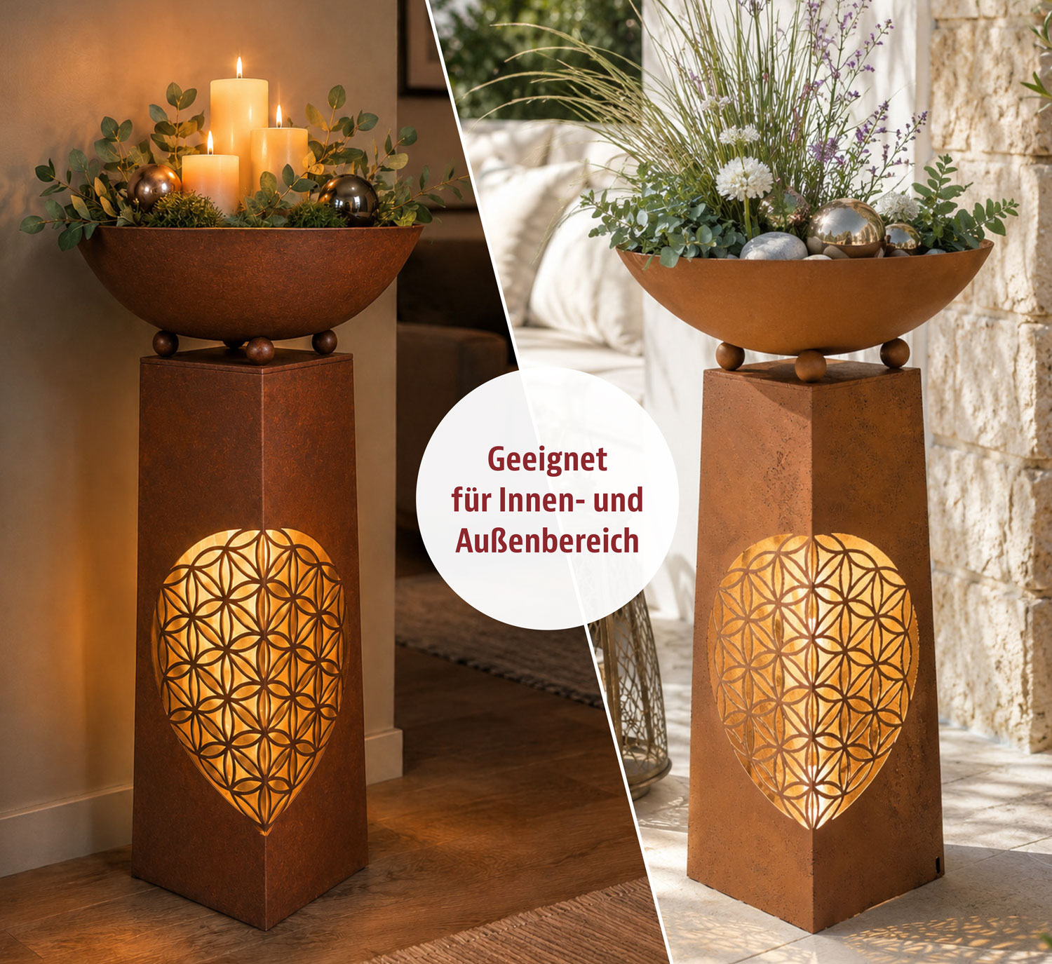 LED-Pflanzs�ule �Blume des Lebens�04