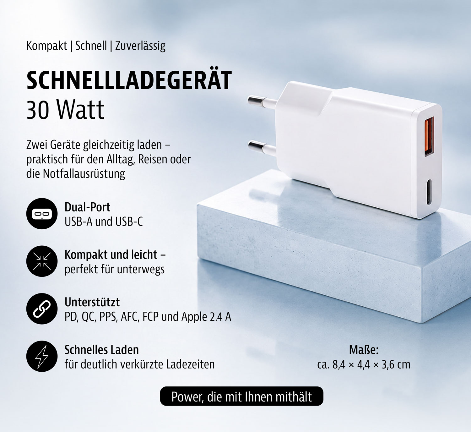 Schnellladeger�t 30 Watt01