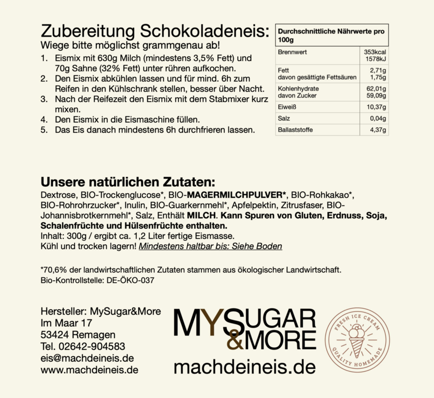 Eismischung f�r cremigen Eisgenuss01