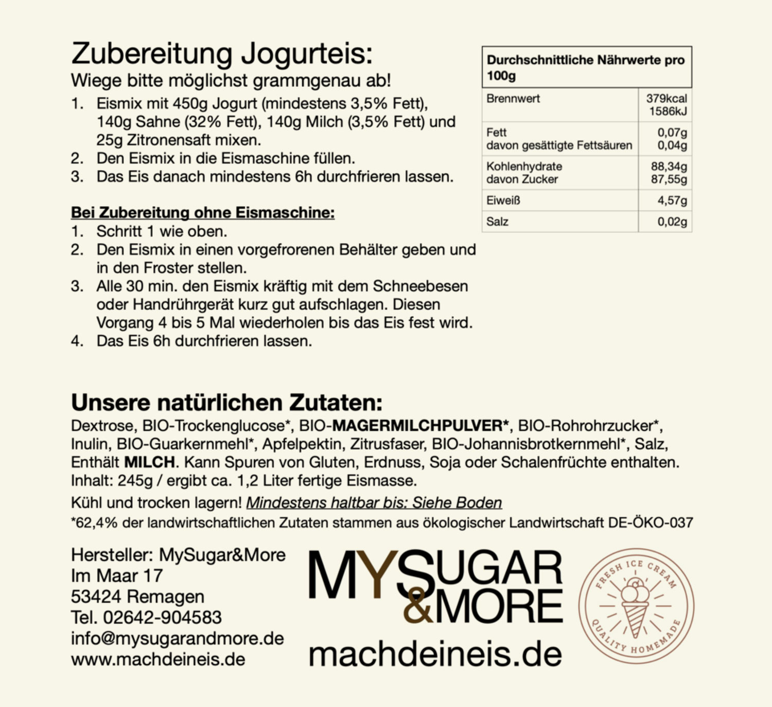 Eismischung f�r cremigen Eisgenuss01