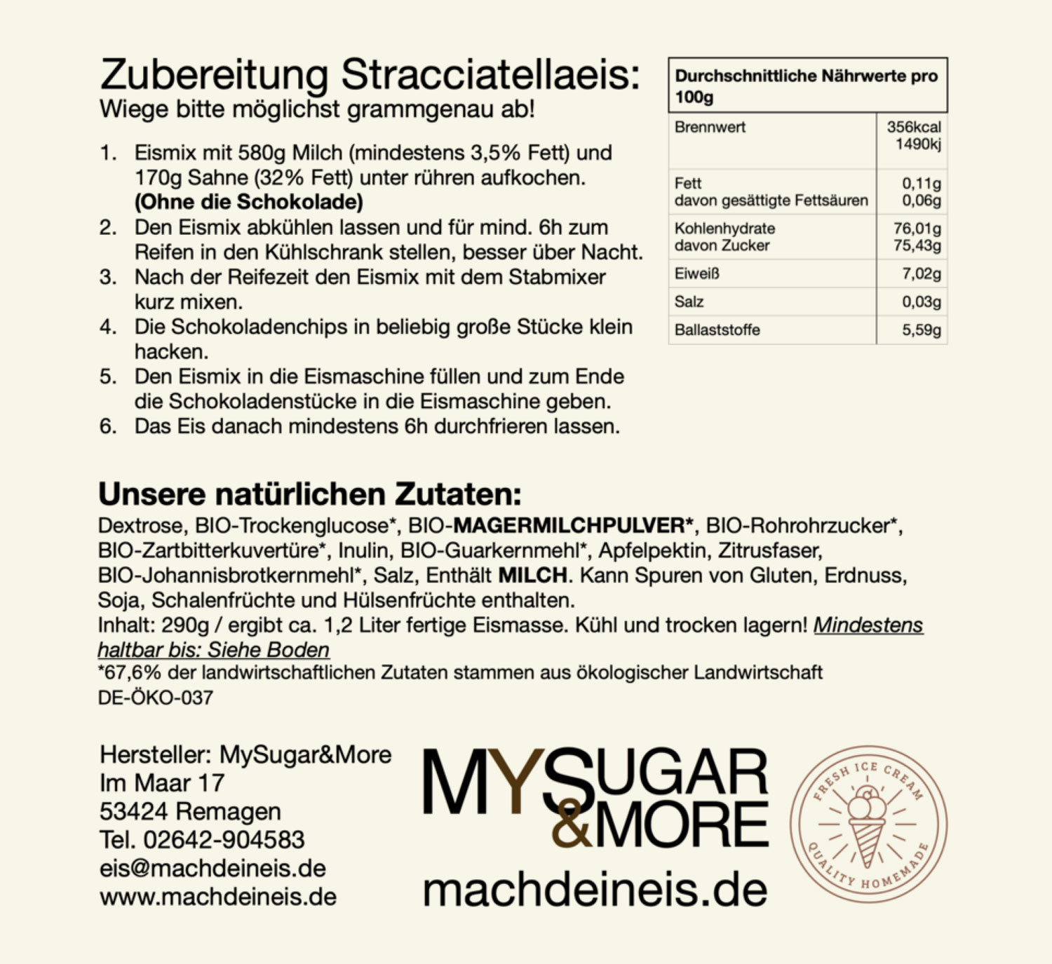 Eismischung f�r cremigen Eisgenuss01