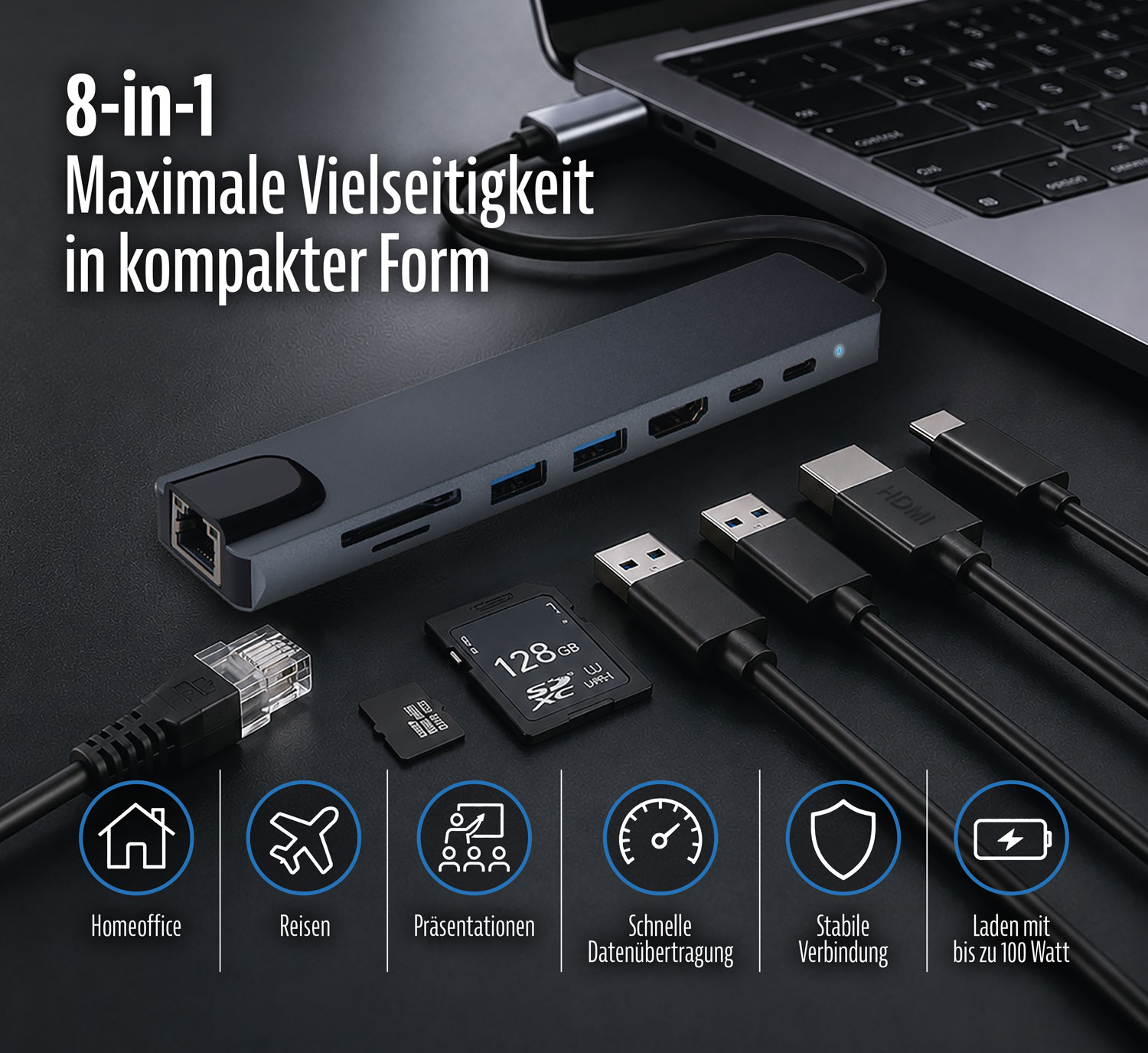 Multiport-Adapter 8-in-1 type C auf HDMI01