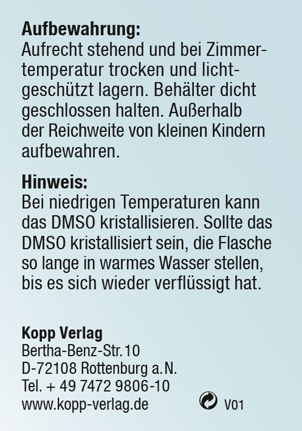 Kopp DMSO 30-prozentig 100 ml / 99,9% rein / Ph. Eur. / Pipettenflasche02