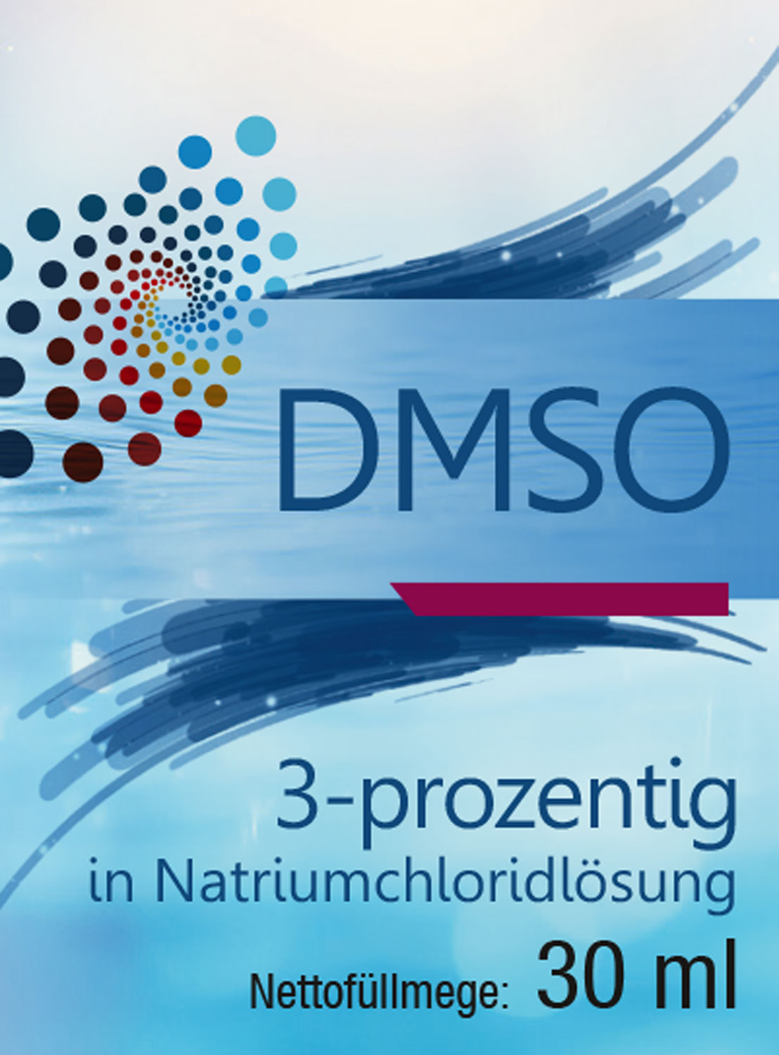 DMSO 3-prozentig in Natriumchloridl�sung 30 ml / 99,9% rein / Ph. Eur. / Pipettenflasche01