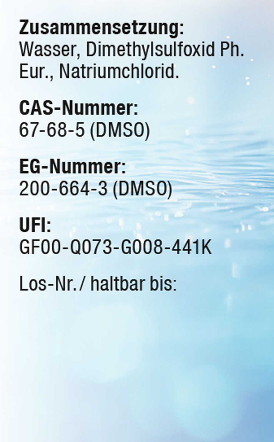 DMSO 3-prozentig in Natriumchloridl�sung 30 ml / 99,9% rein / Ph. Eur. / Pipettenflasche02