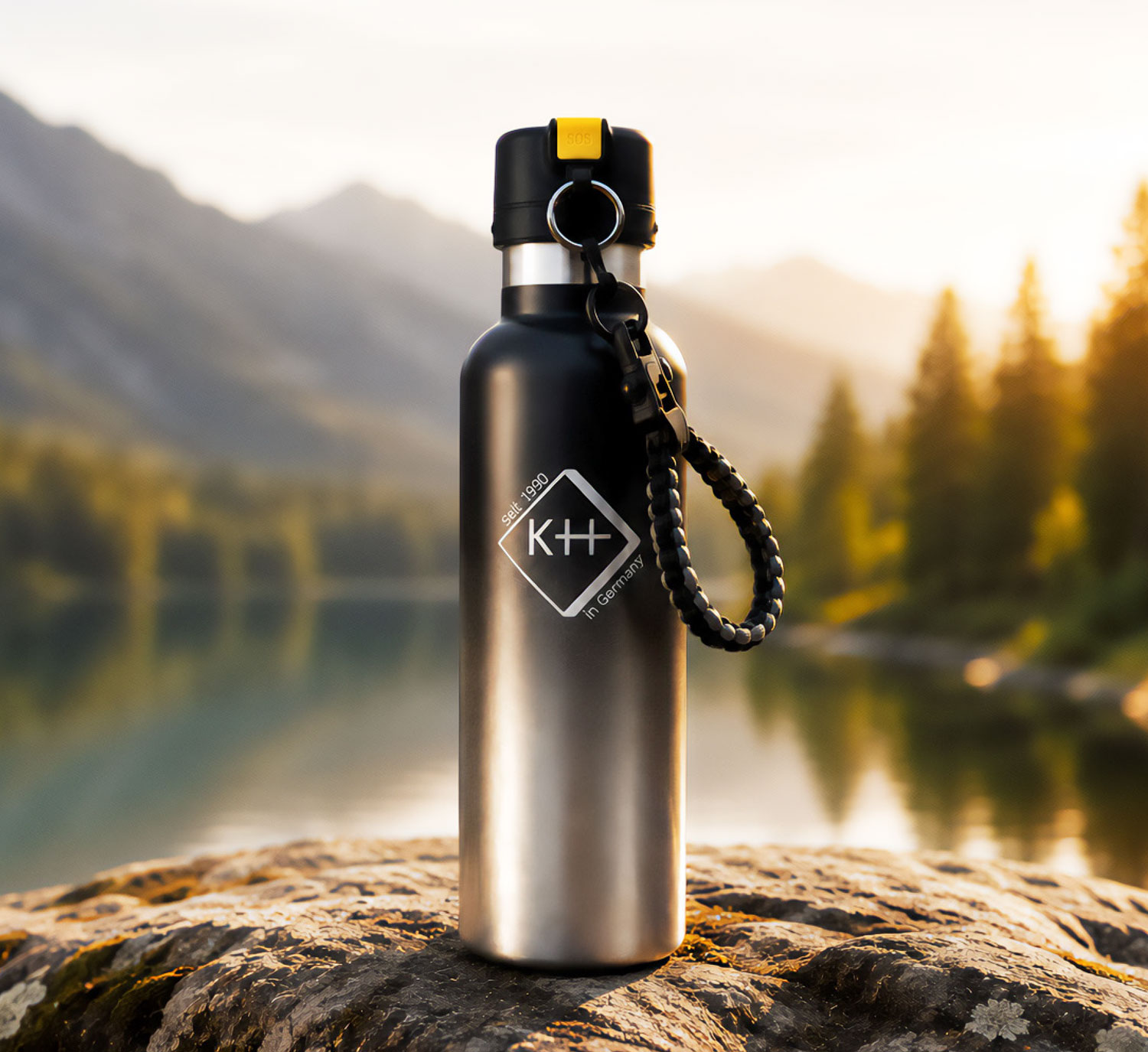 Survival-Trinkflasche mit Alarm