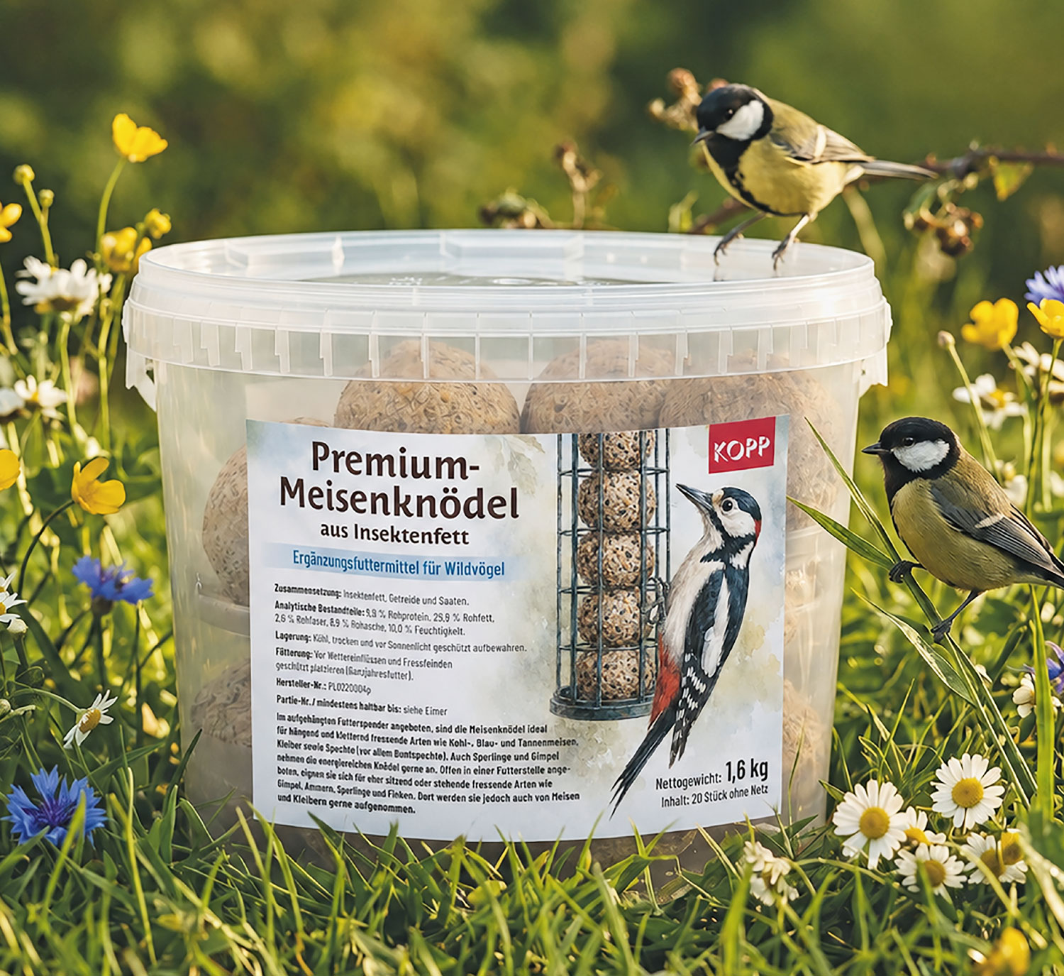 Premium-Meisenkn�del aus Insektenfett - 20 St�ck
