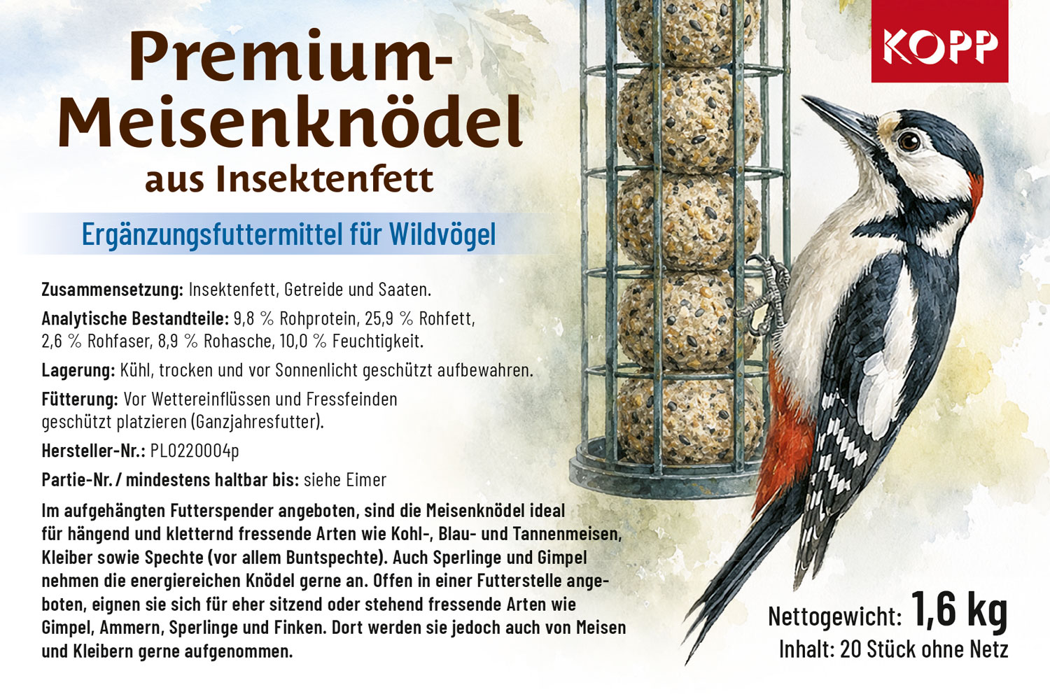 Premium-Meisenkn�del aus Insektenfett - 20 St�ck01