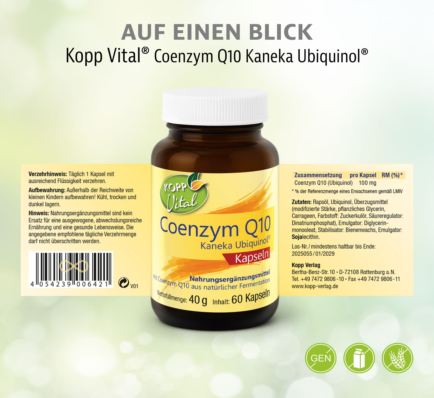 Kopp Vital� Q10 Ubiquinol / 100 mg / 60 Kapseln02