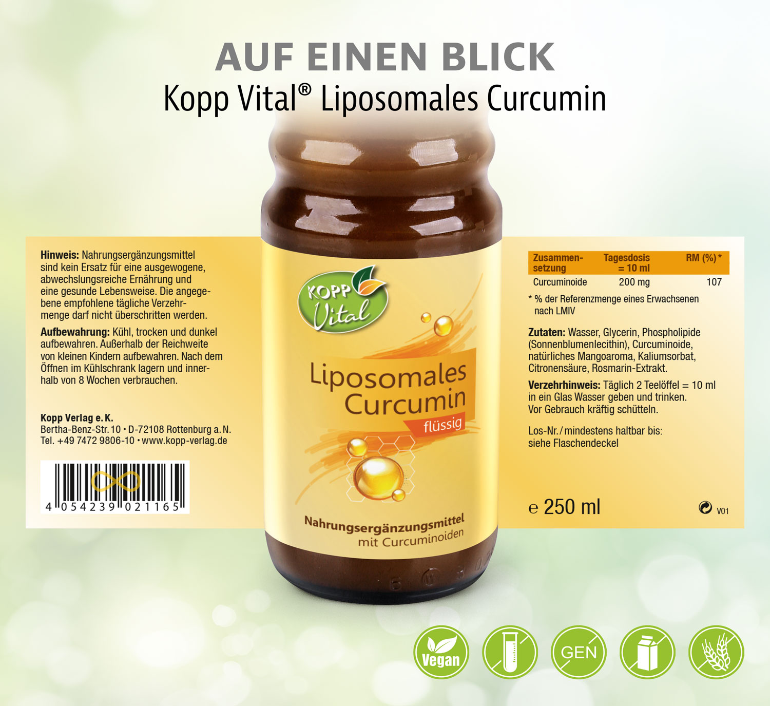 Kopp Vital� Liposomales Curcumin / 200 mg / 250 ml03