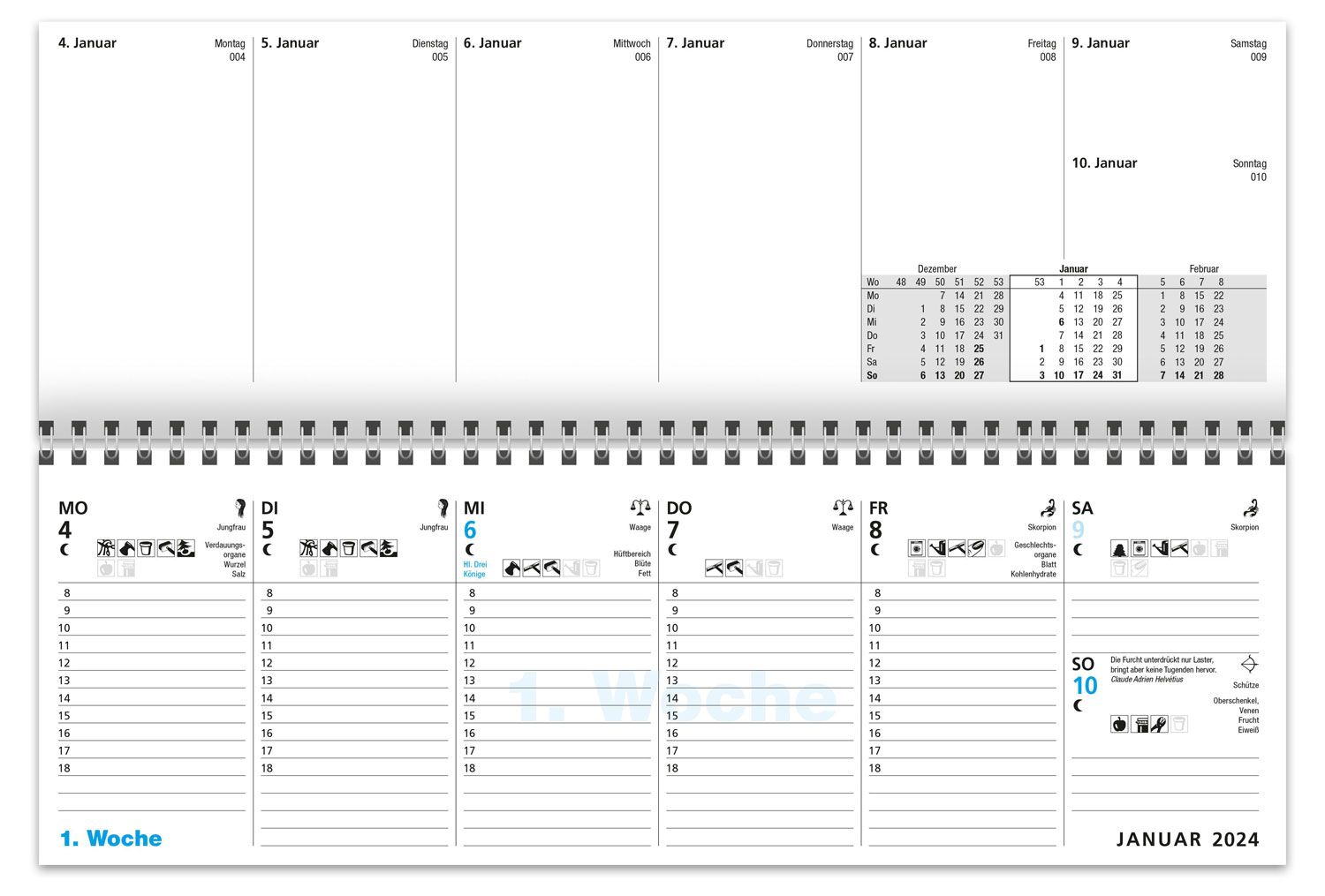 Das Mondjahr 2027 - Wochenkalender01